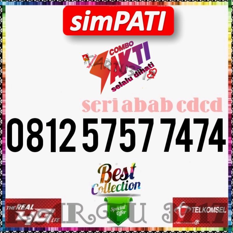 SIMPATI 0812 SERI ABAB CDCD DARI TELKOMSEL