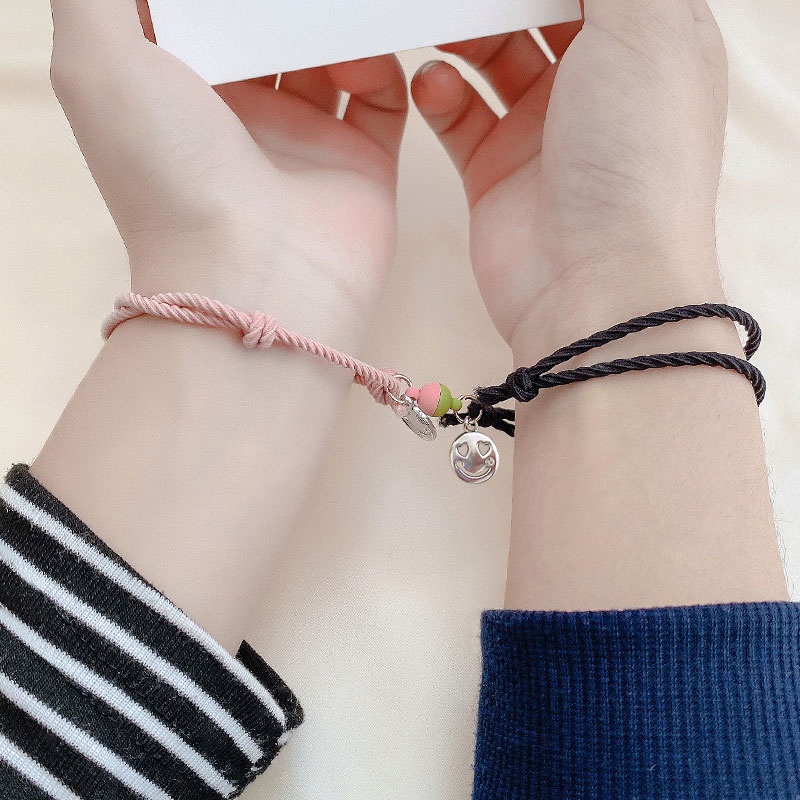 Gelang Magnet Pasangan Korea Lucu Aksesoris Hadiah Gelang