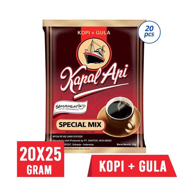 

Kopi Kapal Api Special Mix 25gr isi 20pcs