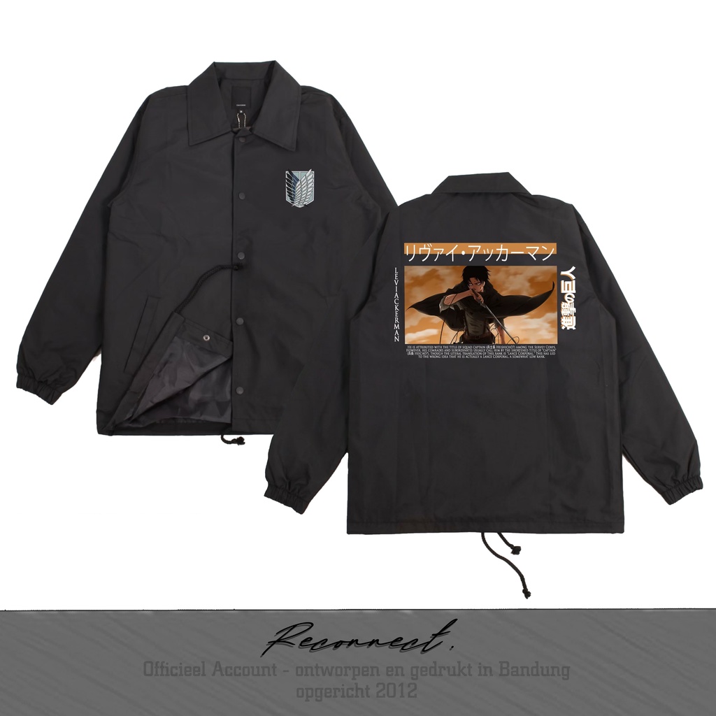 Reconnect Coach Jacket Attack on Titan Levi Ackman - Unisex