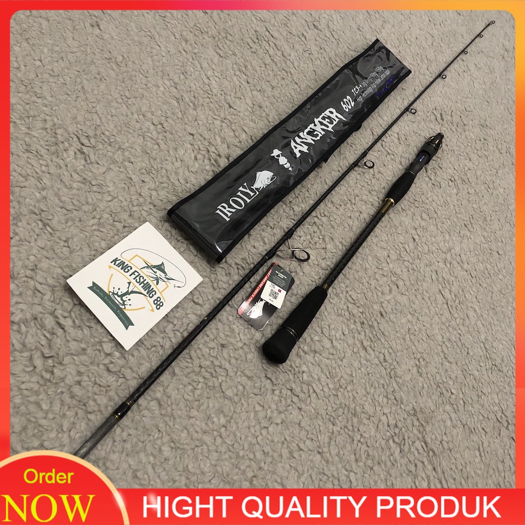 [PROMO SPECIAL] Alat Pancing Pancingan Joran Pancing IROLY Angker 602 180cm Carbon Ulir Full Fuji Al
