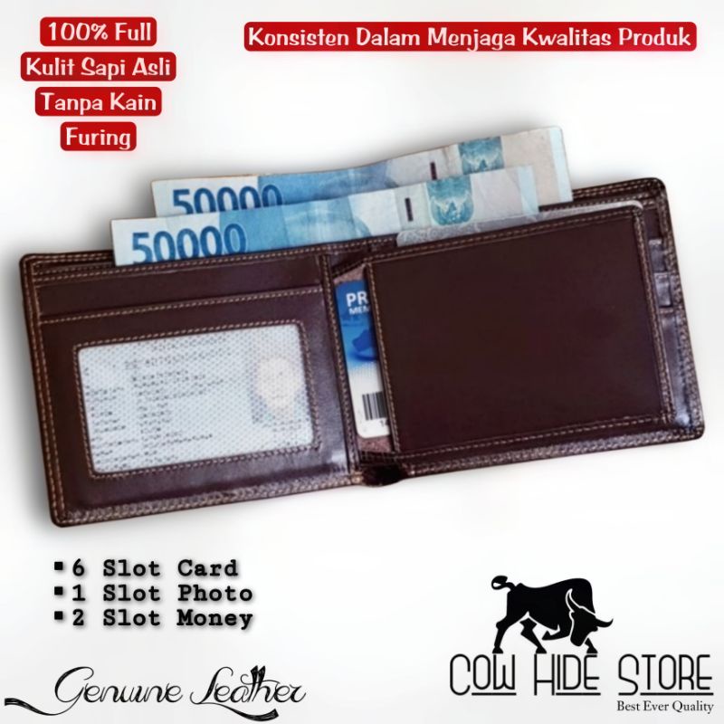 Dompet Pria Kulit Asli Bifold Emboss Hush Puppies - 9 Slot-3