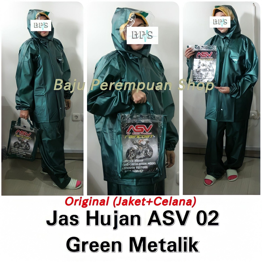 Jas Hujan ASV Original Setelan Mantel Mantol Baju Jaket Celana/Raincoat Rain Coat Karet Rubber Ori Asli