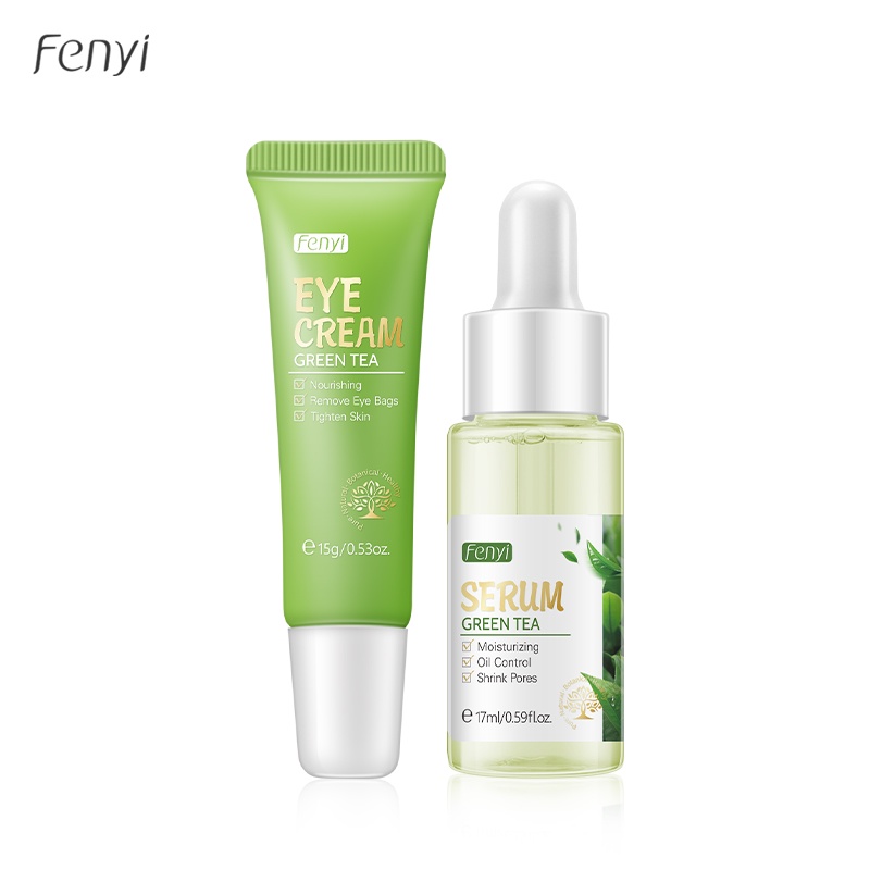 BPOM Fenyi Green Tea Serum Wajah Menghilangkan Bekas Jerawat Mata Kerutan Anti Penuaan 2pcs