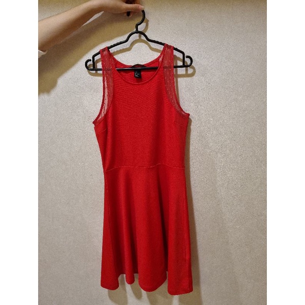 H&M HM Red Skater Dress