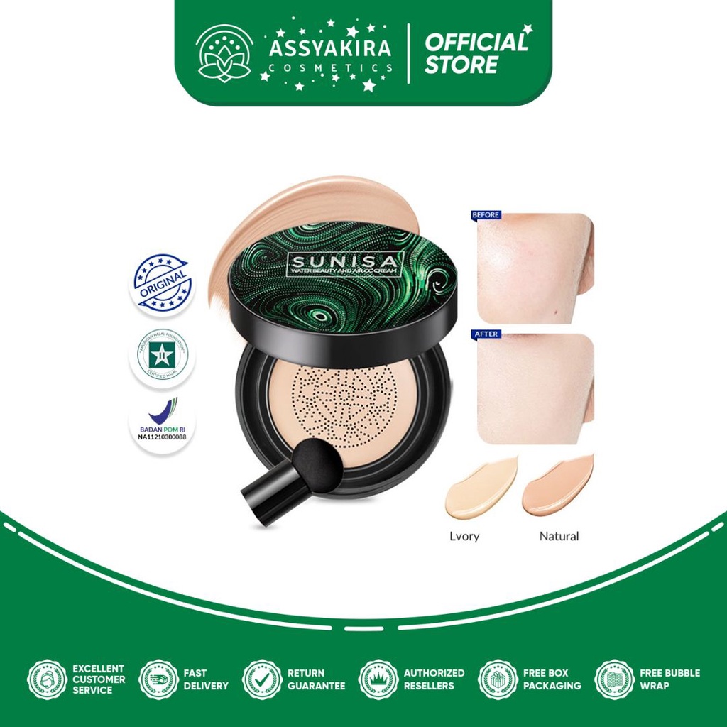 BIOAQUA x Sunisa original 100% Air Cushion bedak sunisa cushion waterproof original BB Cream CC Cushion