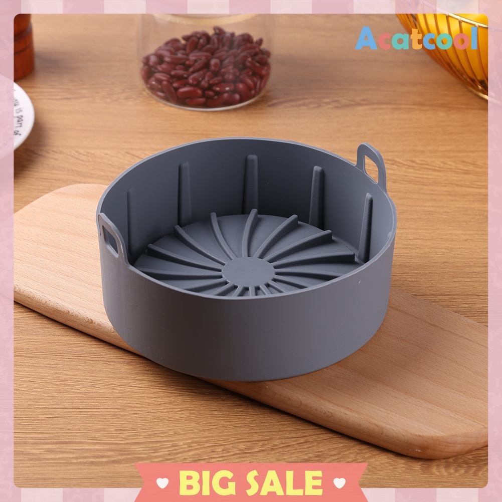 Thick Silicone Grill Pan Air Fryer Basket Dessert Baking Cooking Tray Tools