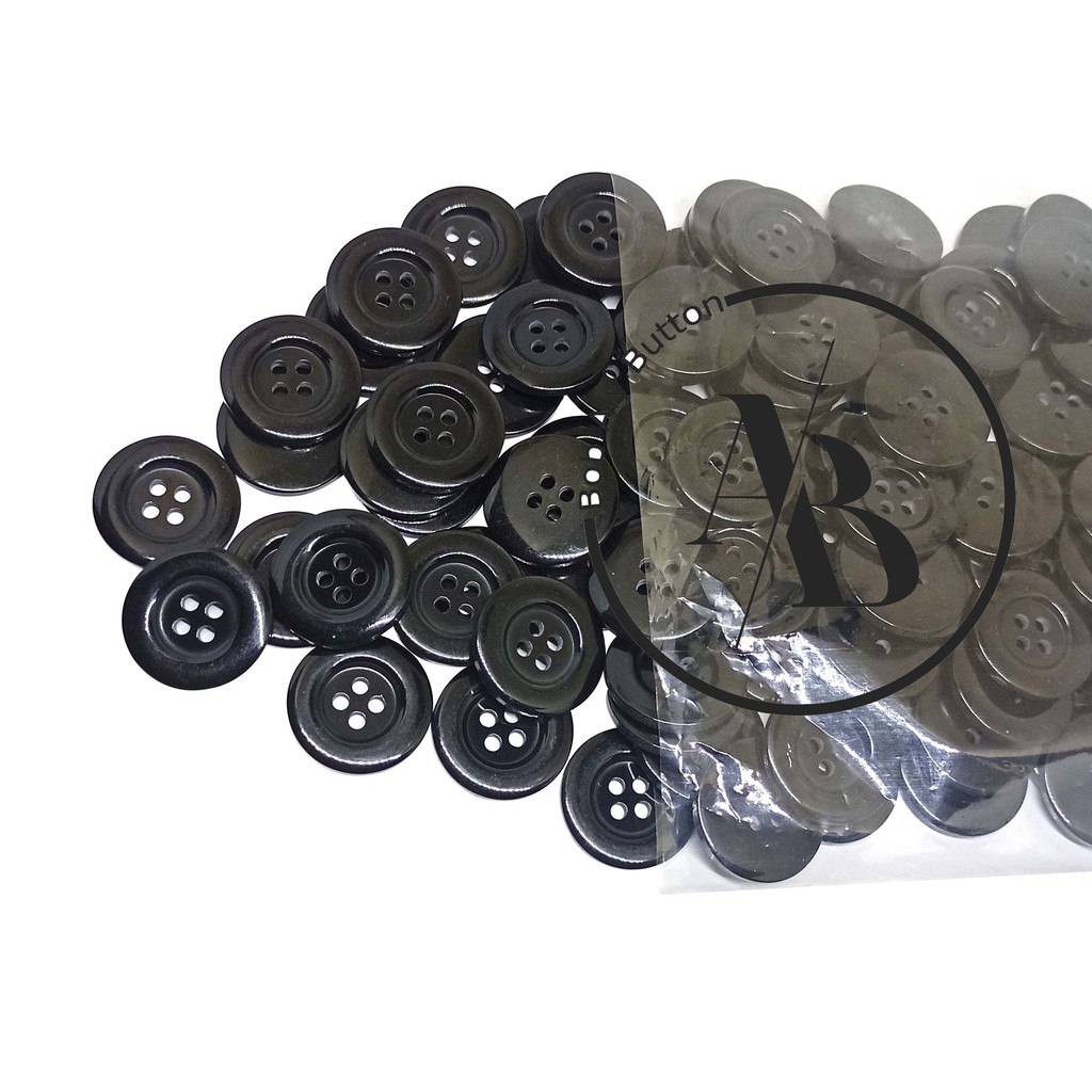 KANCING JAS SAFARI UKURAN 20 MM PER 144 PCS KC JAS 20 HITAM 901