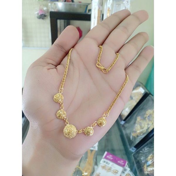 kalung titanium rantai kait s liontin pasir