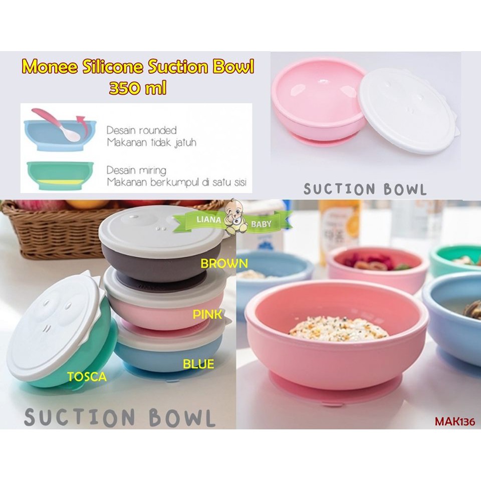 MAK136 MANGKOK SILIKON MONEE SILICONE SUCTION BOWL 350ML ISI 1 PCS 160263