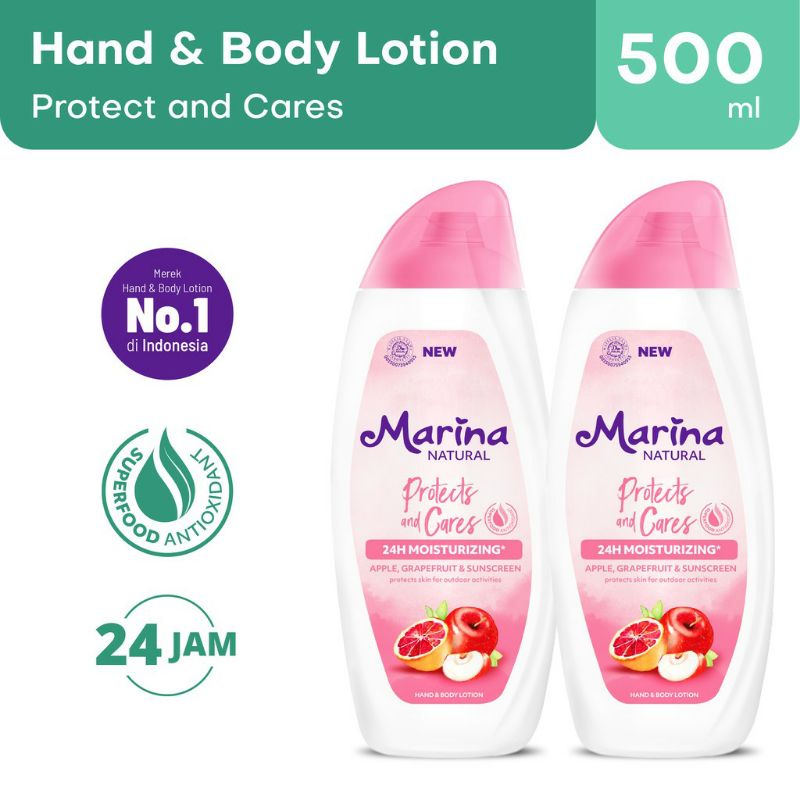 Marina hand &amp; body lotion protect and cares 500ml