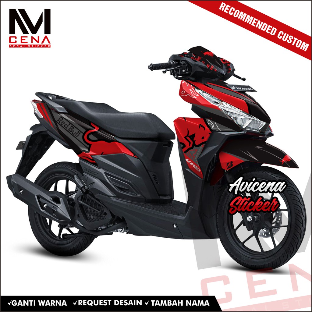 Sticker Decal Honda Vario 125 150 Decal Sticker Vario 125 150 Sticker Striping Vario 125 150 BULL
