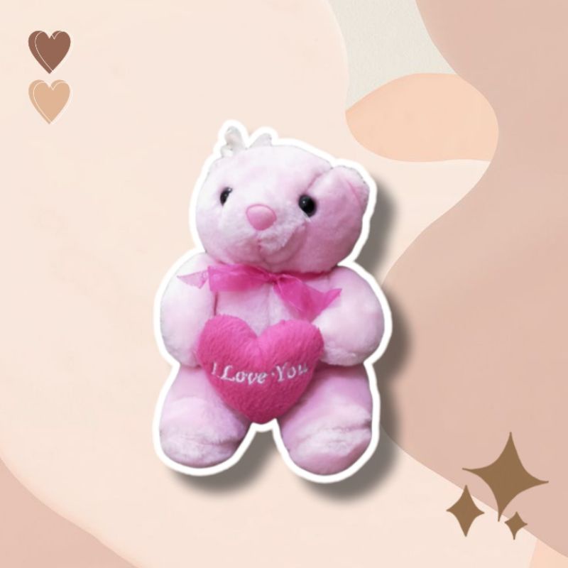 PRELOVED Boneka Teddy Bear Pink I Love You