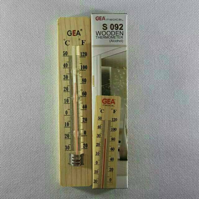 Thermometer kayu GEA  Termometer ruangan kayu