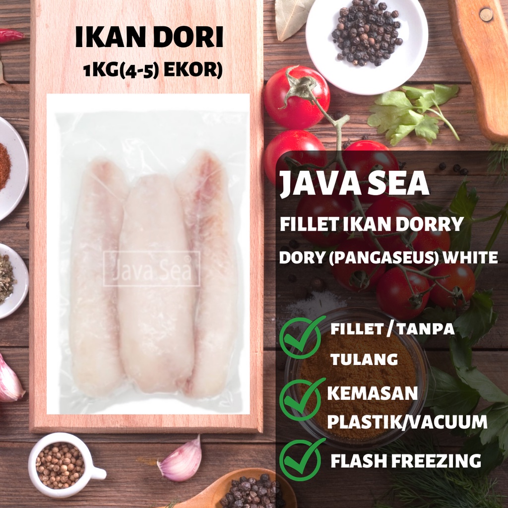 

FILLET IKAN DORY/DORI (PANGASEUS) WHITE BEKU PER PACK 1 KG