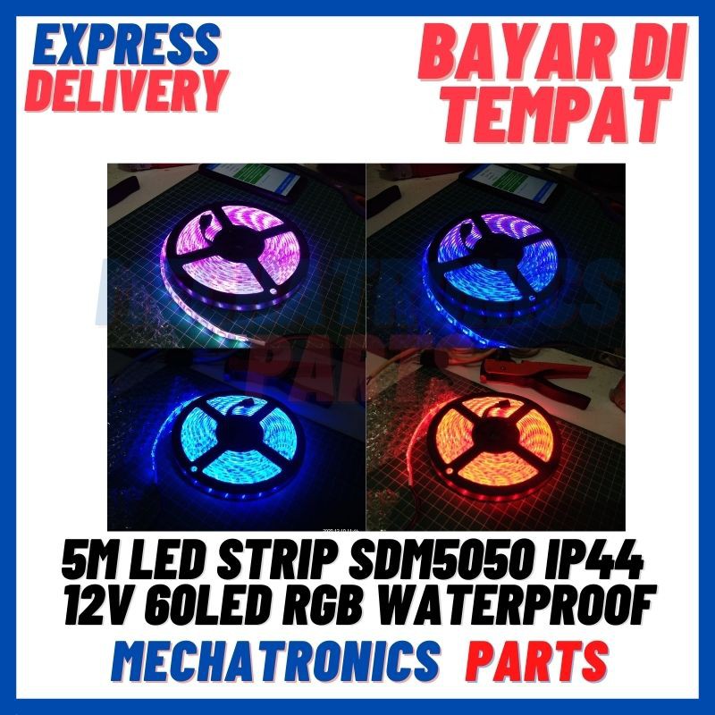 [DSP-9121] 5M LED STRIP SDM 5050 IP44 12 VOLT 60 LED COLOR RGB WATERPROOF