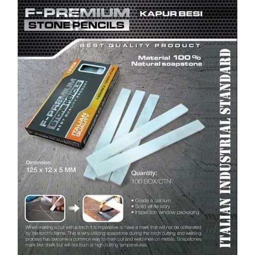 

F-Premium Kapur Besi / Stone Pencils 125 X 12 X 5 mm