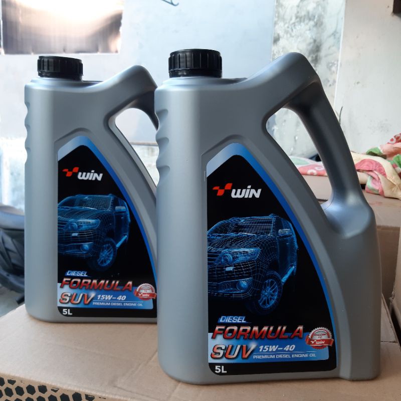 Jual Oli Mesin WIN Diesel Formula SUV SAE 15W40 API CF-4 (5liter ...