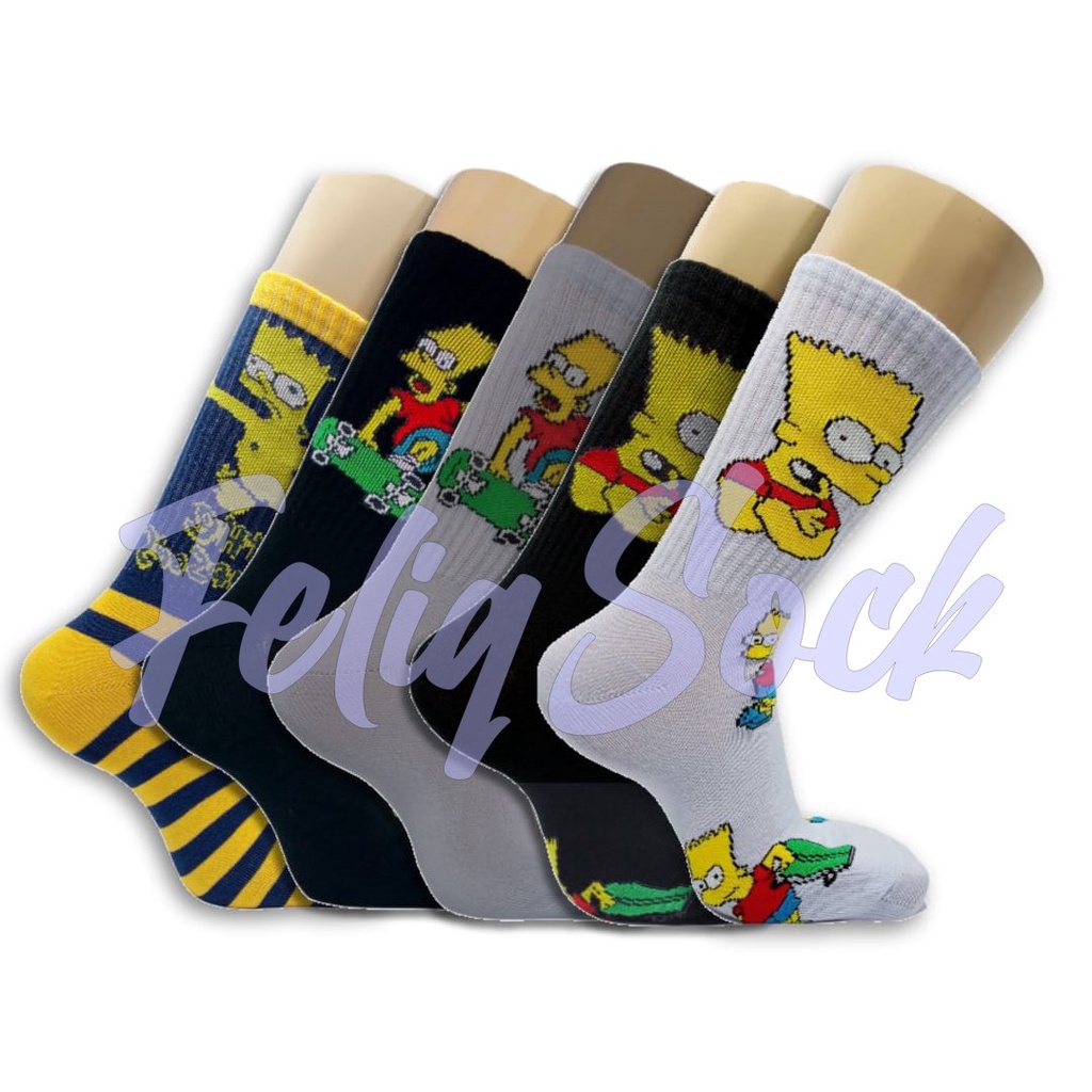 Kaos kaki Pria Wanita Motif kartun Koleksi simson Kaos Kaki Skate Old School Kaos kaki Kodachi Murah