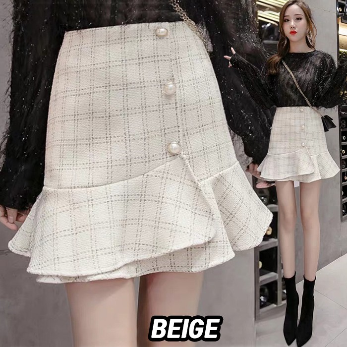 KARAKOREA 8936 Soohyun Skirt/Rok Pendek/Rok Autumn/Rok kerja/Rok Korea Skirt