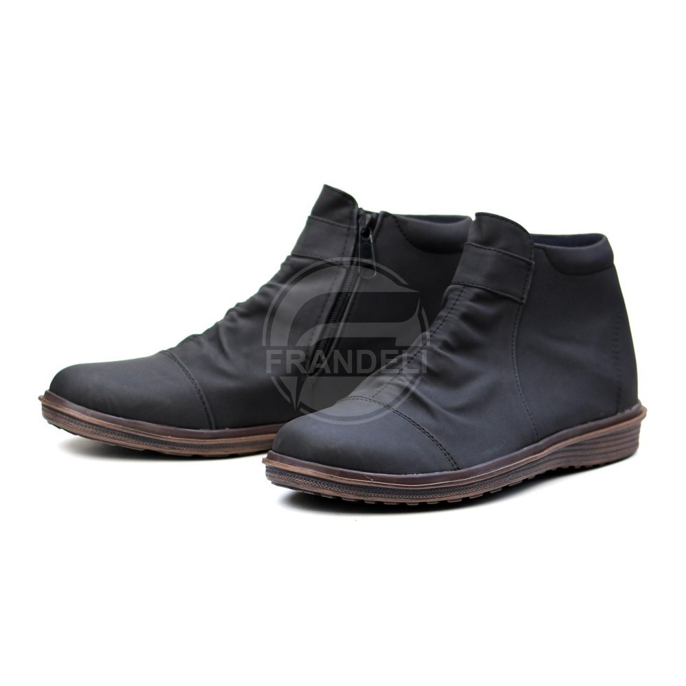 Frandeli - Arnold Zipper Boots Sepatu Boots Pria Resleting casual Klasik Boots