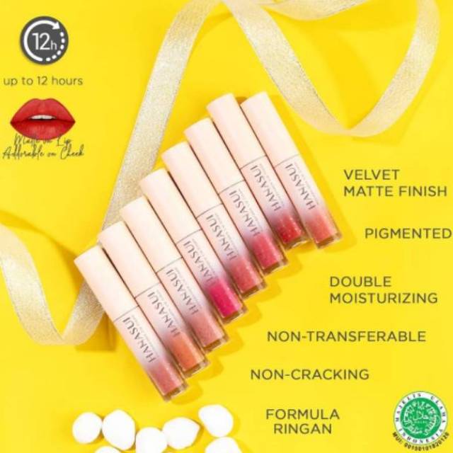 Hanasui Mattedorable Lip Cream BOba | Matte Dorable LipCream bibir & blush on|lip and cheek-6