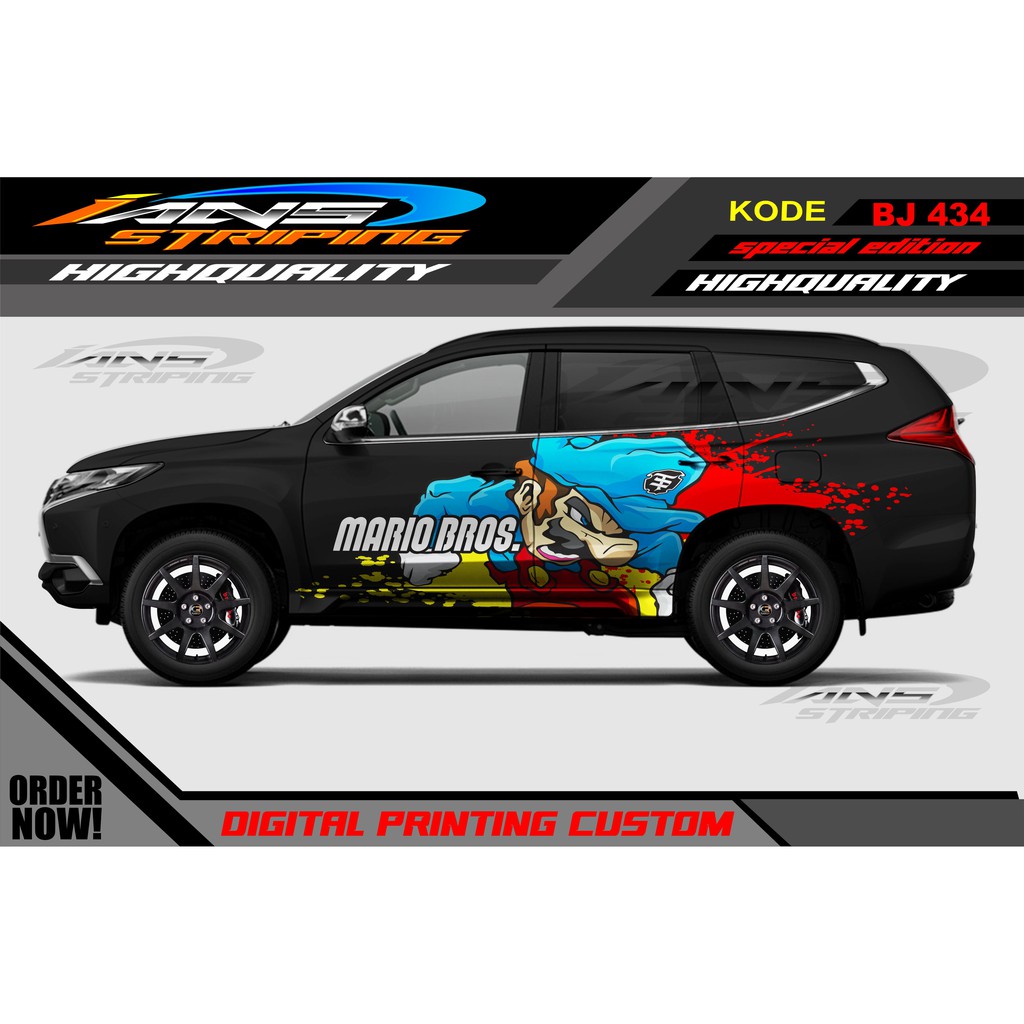 STICKER VARIASI MOBIL PAJERO, FORTUNER / DECAL STICKER MOBIL PAJERO / STIKER PAJERO / STIKER MOBIL