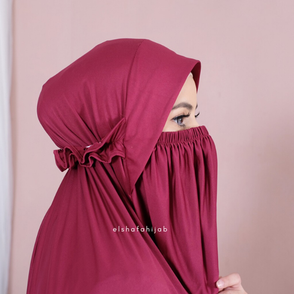 HIJAB INSTANT CADAR CECILE / HIJAB INSTAN CADAR JUMBO / HIJAB ANTI CORONA / JILBAB BERGO JERSEY MURAH