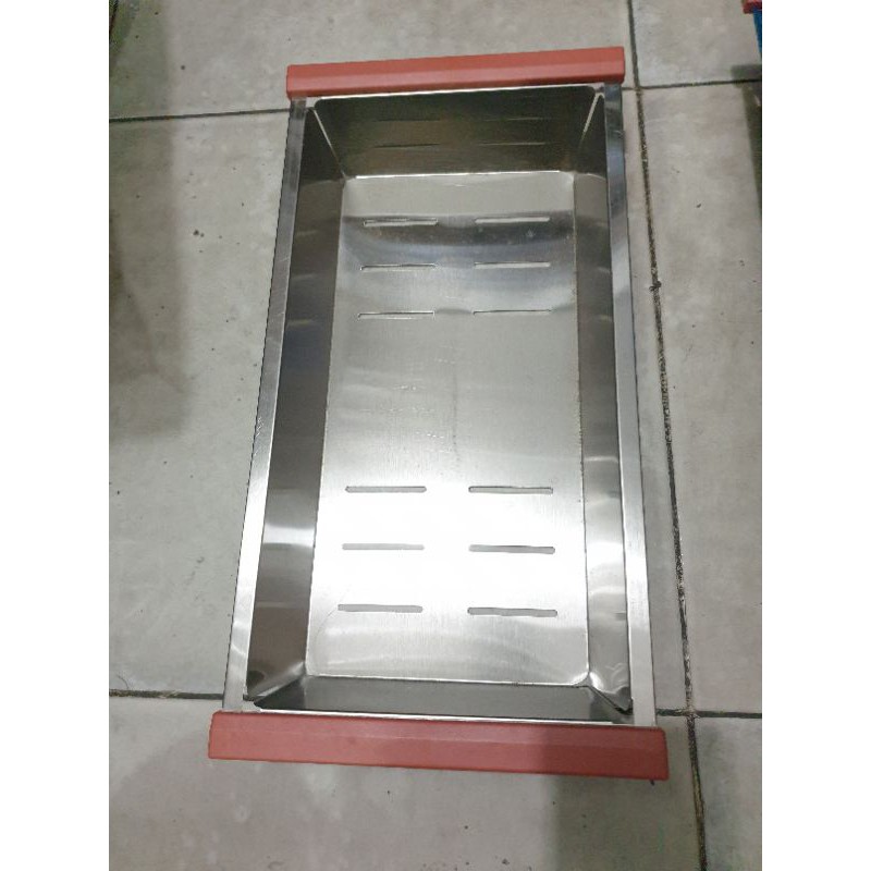 keranjang peniris stainless 35cm x 20cm