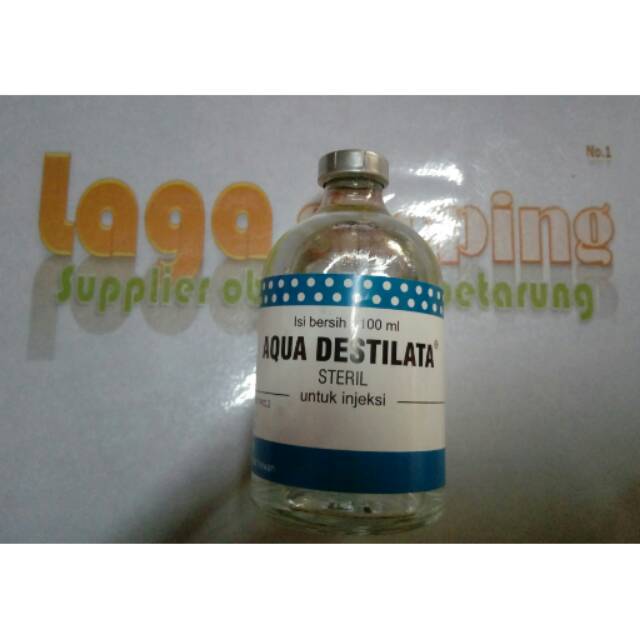 SELUSIN adesta Aqua destilata air seteril 100ml pelarut pengencer obat vaksin asli ori medion