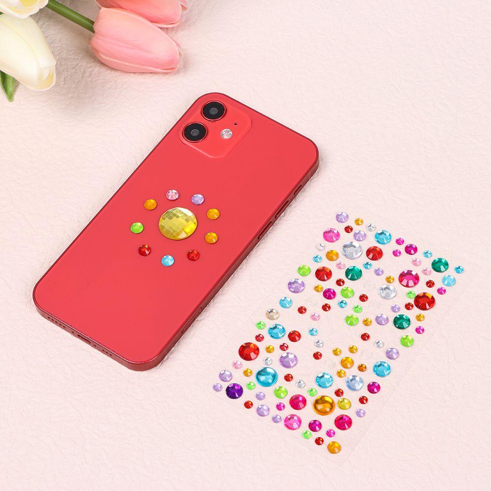 Populer Kristal Berlian Berlian Berlian Imitasi 3D Mainan Anak Handphone/PC Art Self Adhesive Scrapbooking Stickers