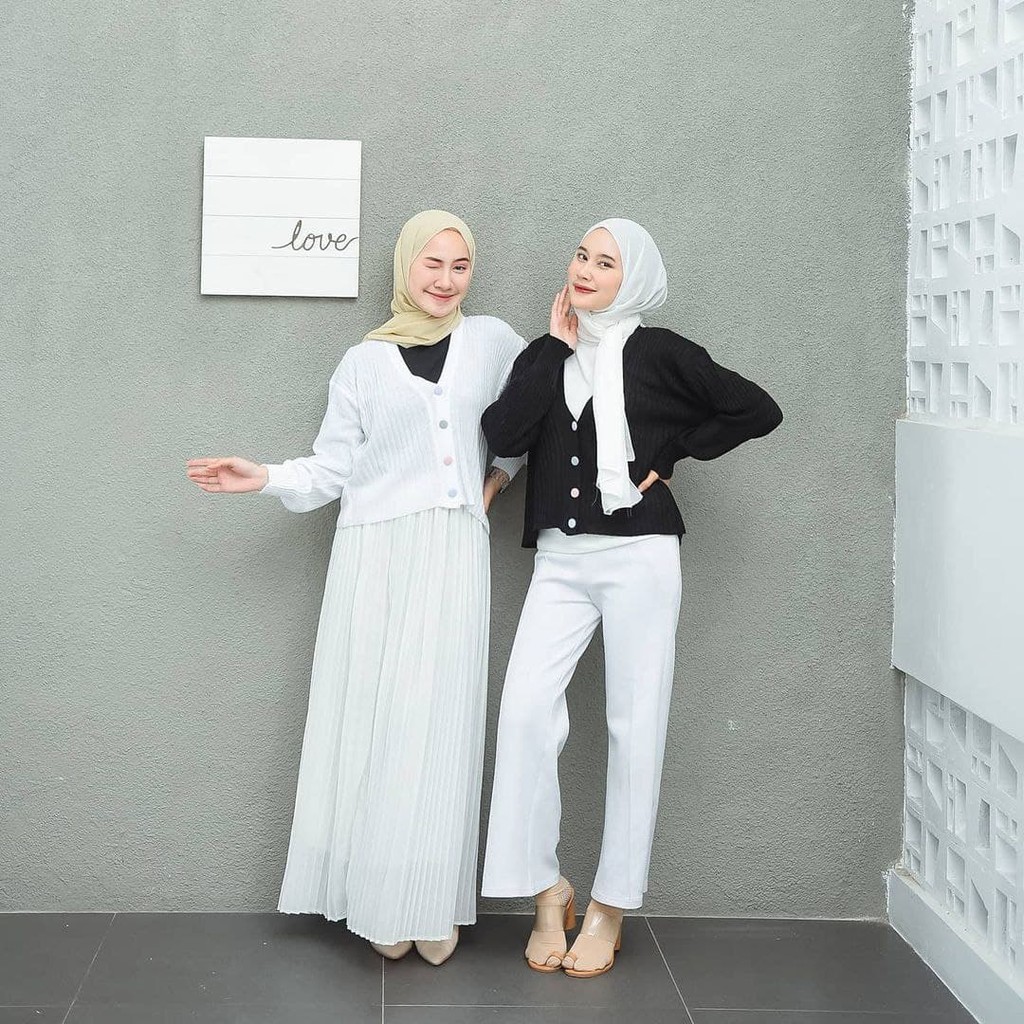 Nara Grosir - Colour Button Cardy | Fashion Terkini | Sweater Termurah