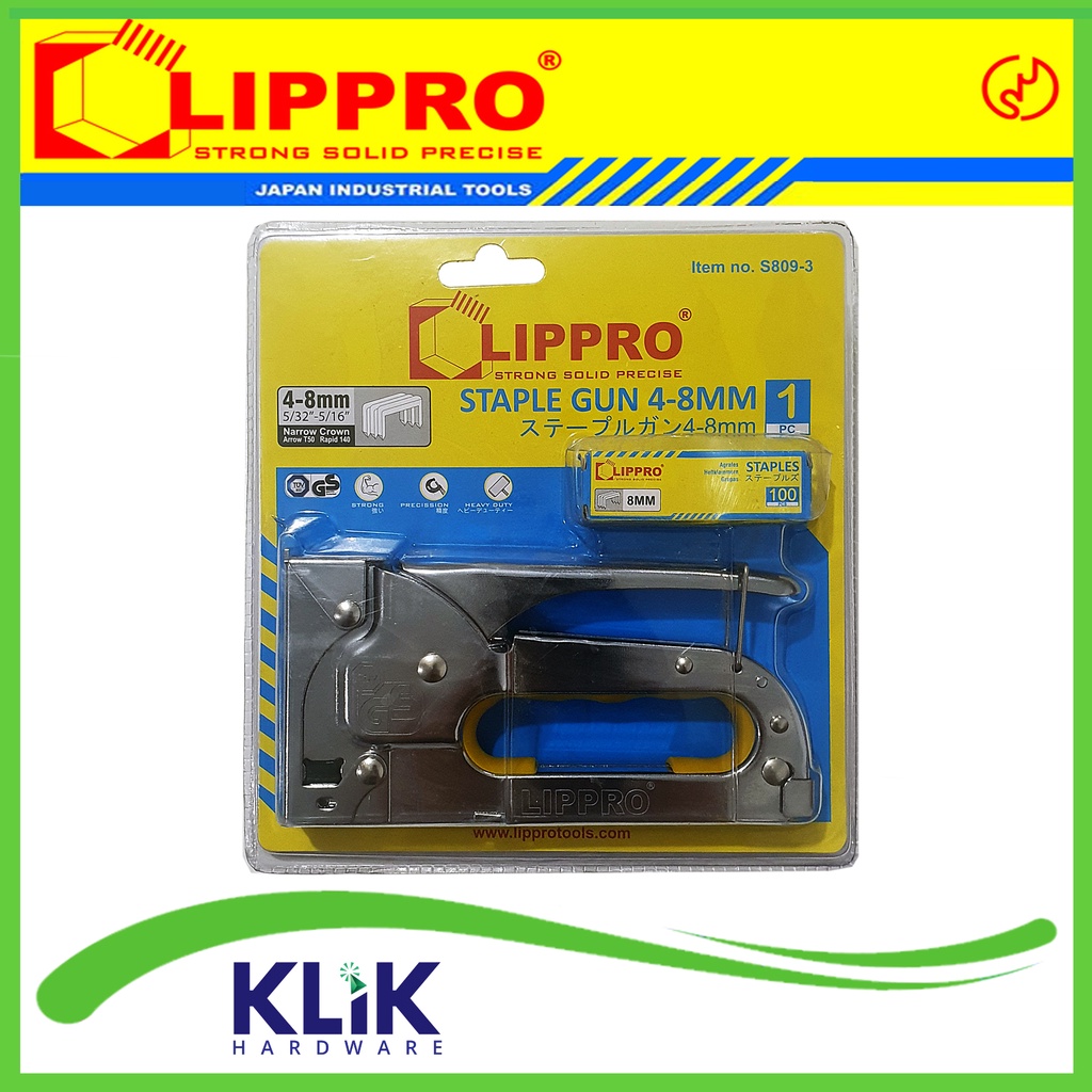 Lippro Staples Gun Tembak 4 - 8 mm Gun Tacker S809-3