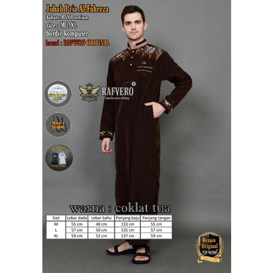 Jubah Pria Bordir AlFahreza Original RAFVERO - JUBAH PRIA