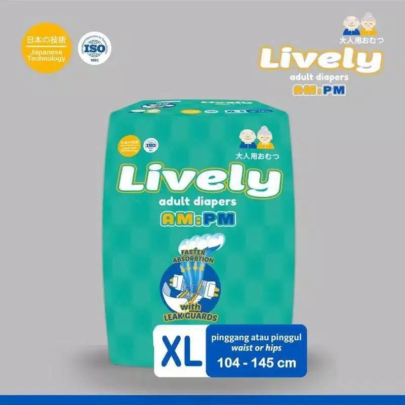 LIVELY Popok dewasa Perekat  / Pempers Dewasa perekat M8 L7 XL6 - adult diapers