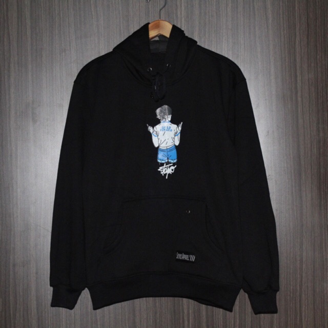 [BAYAR DI TEMPAT COD]DISTRO HOODIE UNITED HART UH GRAV PRIA WANITA HITAM