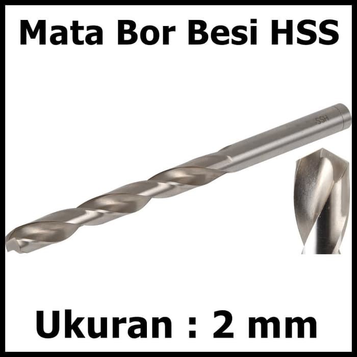 Mata Bor Besi ukuran 2mm 2 mm drill bit