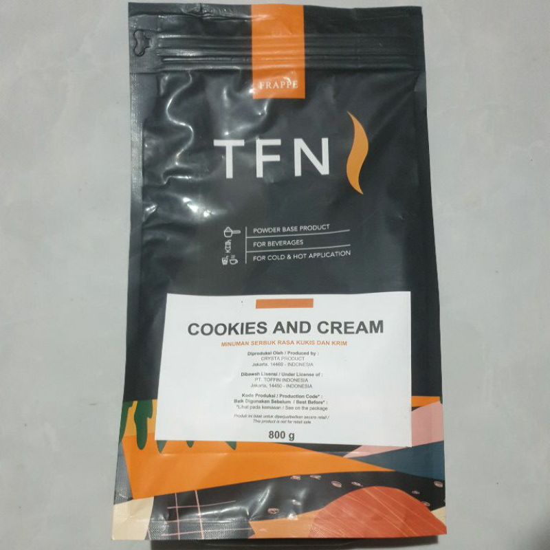 

Toffin frappe cookies and cream 800gr