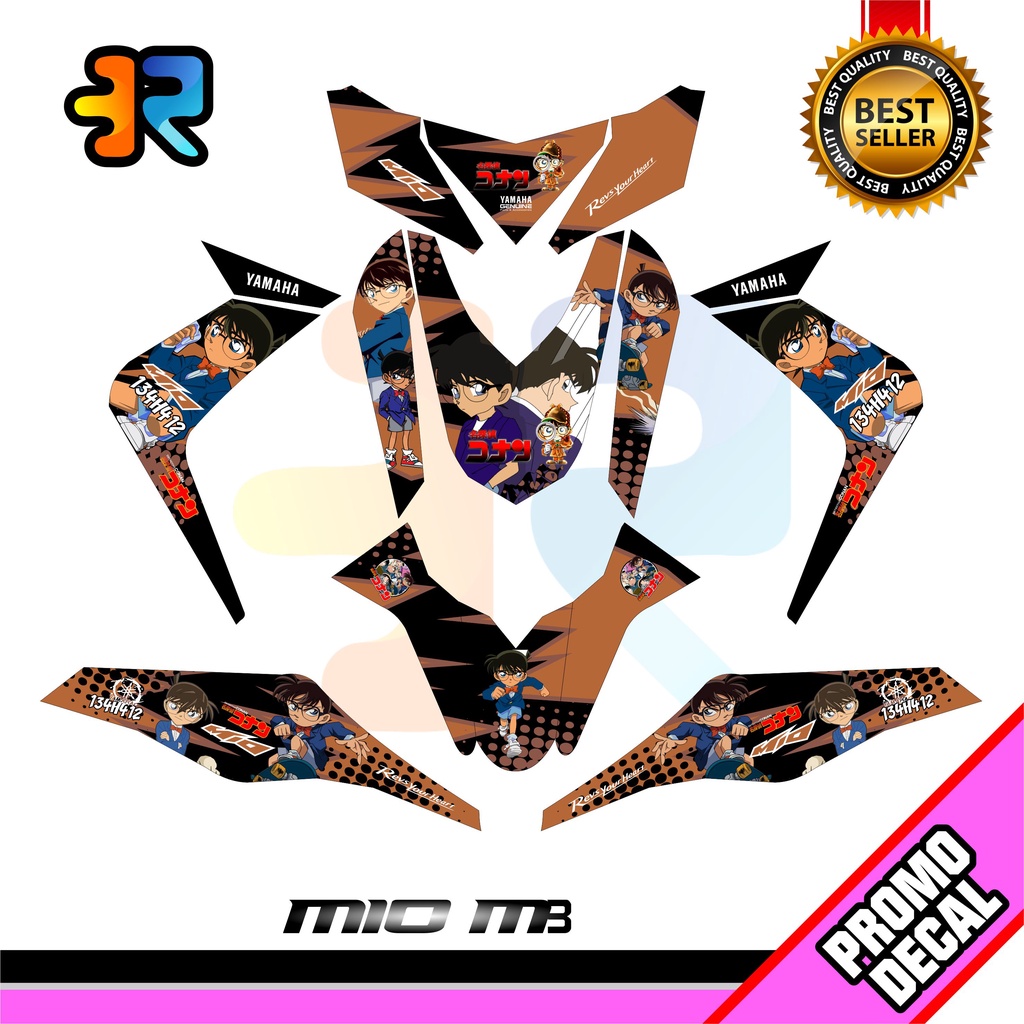 Stiker Decal Motor Mio M3 Desain Conan Sticker Full Body