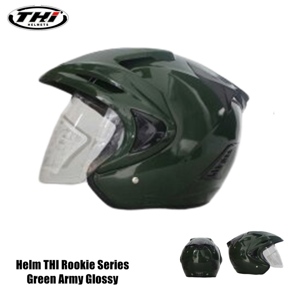 Helm Rookie Green Army Helm Replika Rookie Tanpa Logo I Helm Half Face I Helm SNI Murah I Helm Pria 