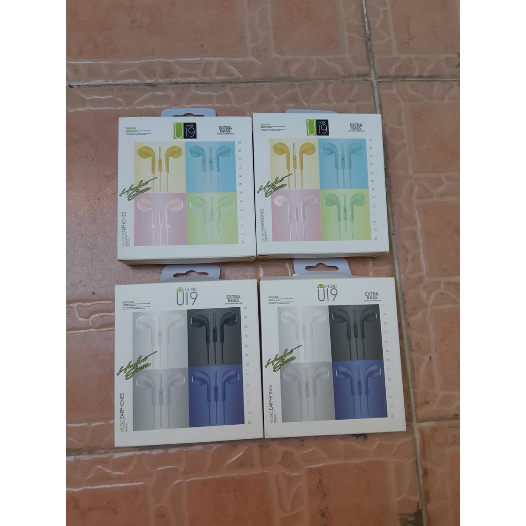 headset U19 eraphone handsfree stereo u19 macaron Headset macaron U19