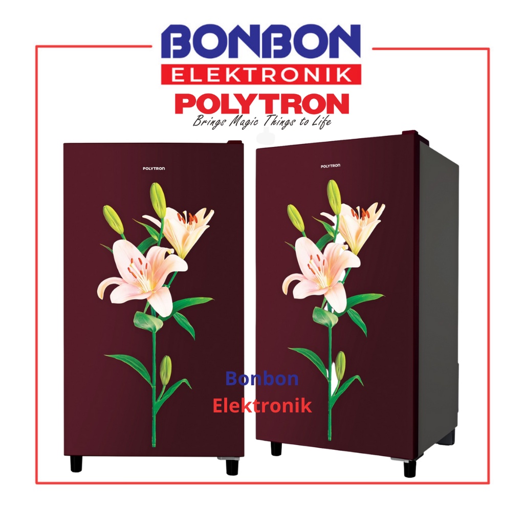 Polytron Kulkas 1 Pintu 150L PRB 157PR / PRB157 / PRB 157 PR Maroon