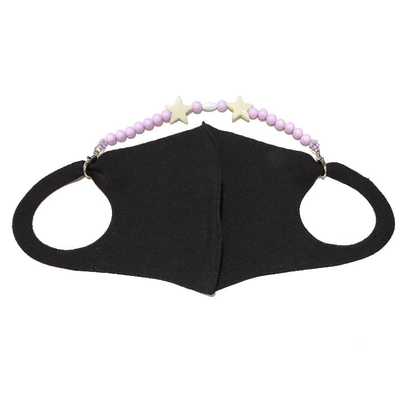 Konektor Masker Hijab Mask Connector Extender Double Star Pastel Beads Series Strap Jilbab