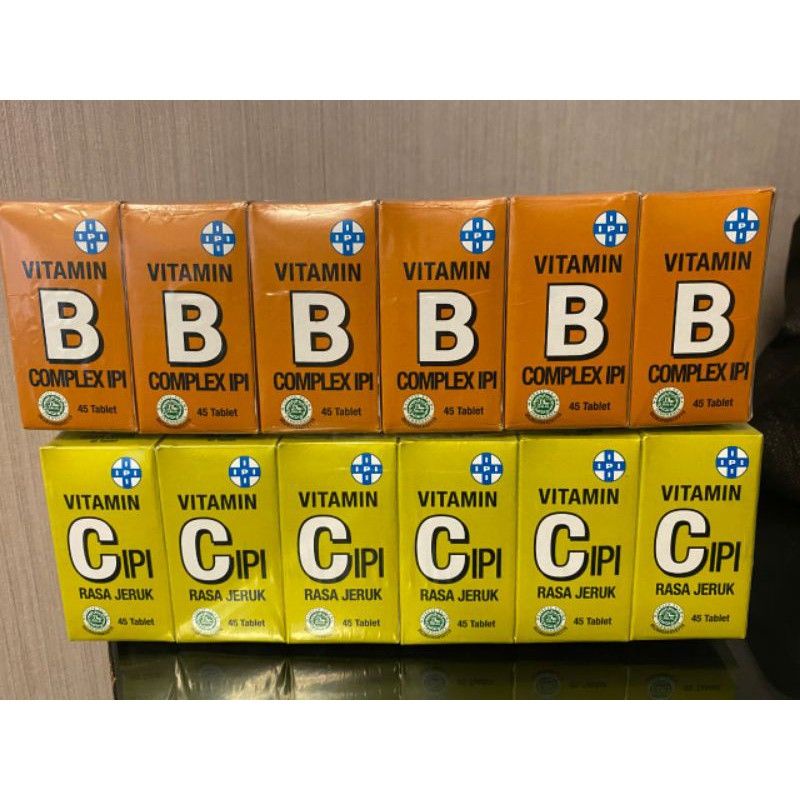 Jual IPI Vitamin C Rasa Jeruk / Vitamin B Complex (45 tablet hisap