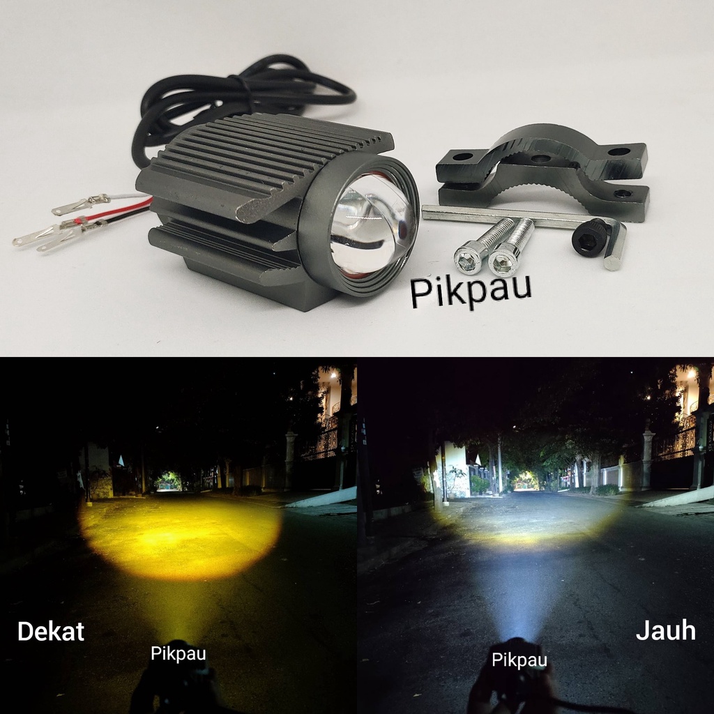 Lampu Tembak Laser  LED CR7 Waterproof Putih Kuning Jauh Dekat Hilow Terang