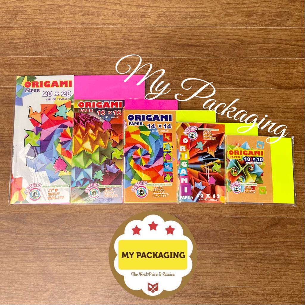 Origami Paper / Kertas Lipat Warna Terang / Spotlight kecil sedang besar