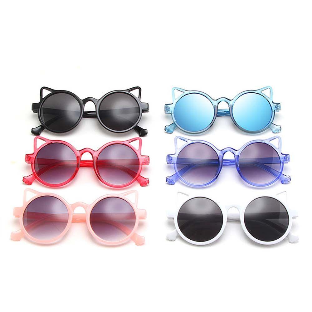 [Elegan] Kacamata Matahari Anak-Anak Lucu Fashion Bingkai PC Bulat Retro Unisex Polarized Sunglass