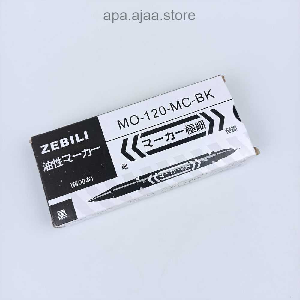 Terbaru ZEBILI Spidol Permanen Dual Head Marker Waterproof 10 PCS - DH100 Harga Grosir