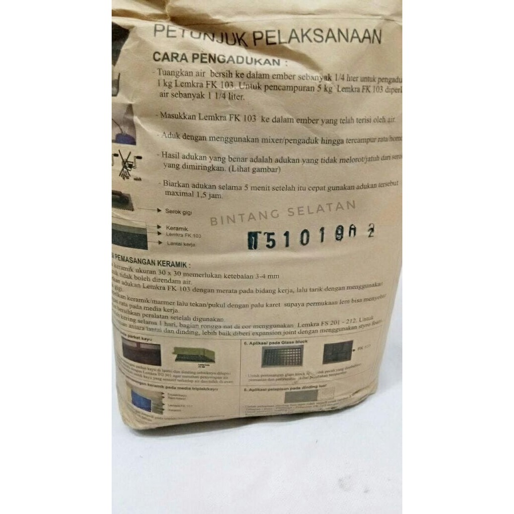 SEMEN WATERPROOFING KERAMIK &amp; GRANIT LEMKRA FK 103 / 5 KG