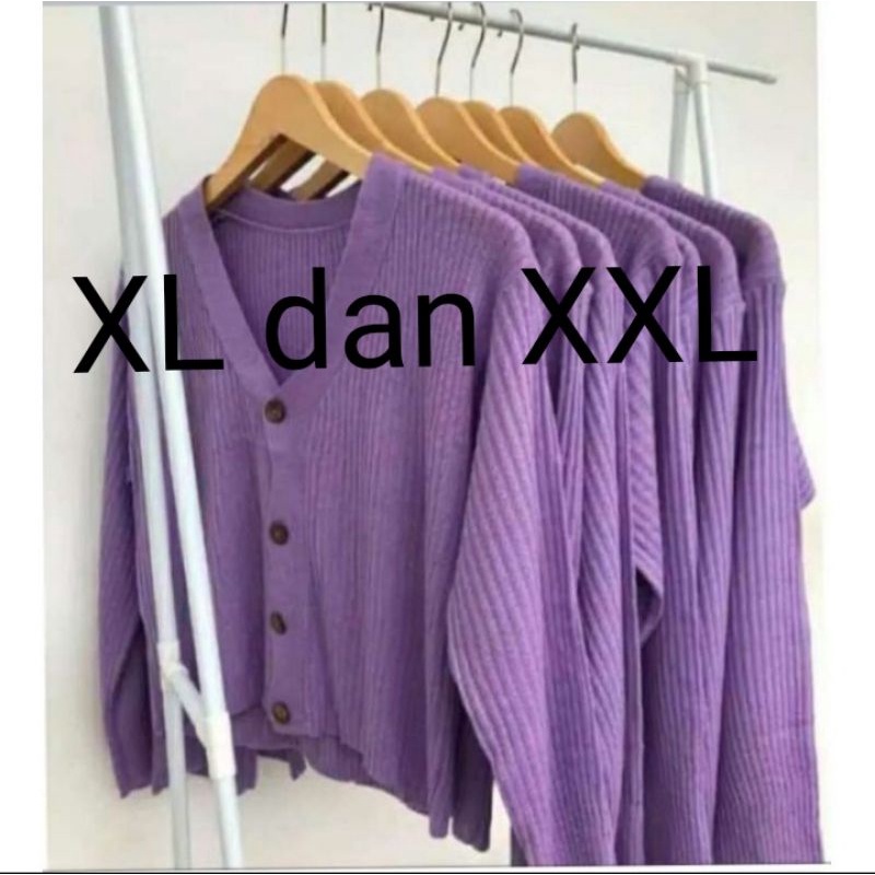 LD 120 CARDIGAN RAJUT JUMBO WANITA MURAH / CARDIGAN BIG SIZE/Crop Top